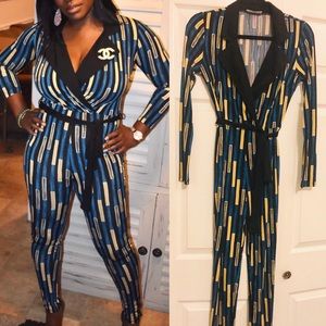 Asymetric Blue Jumpsuit